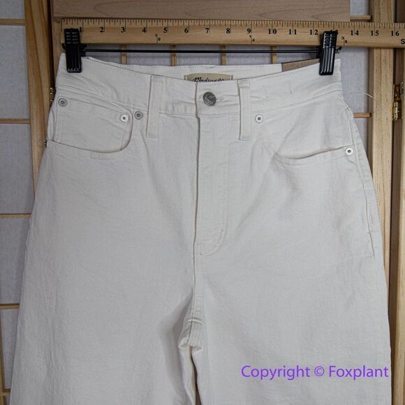NEW Madewell The Perfect Vintage Wide-Leg Crop Jean Tile White, 27 - Picture 4 of 14